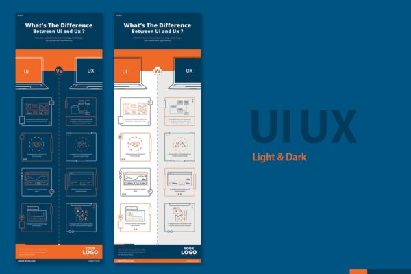 UX UI设计师的预制信息图表元素模板和矢量套件-AI，EPS，JPG，PDF