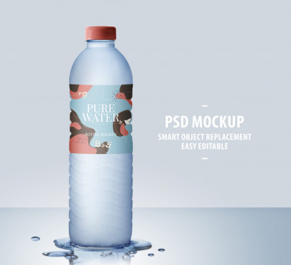 塑料纯净水瓶模型[PSD]