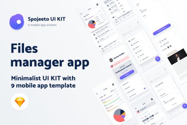 文件管理 app UI KIT – iOS模板（SKETCH）