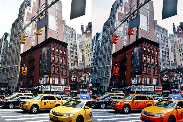 纽约城市照片调色电影效果ps动作下载