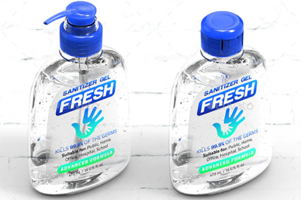 清洁防护洗手液包装设计样机模板