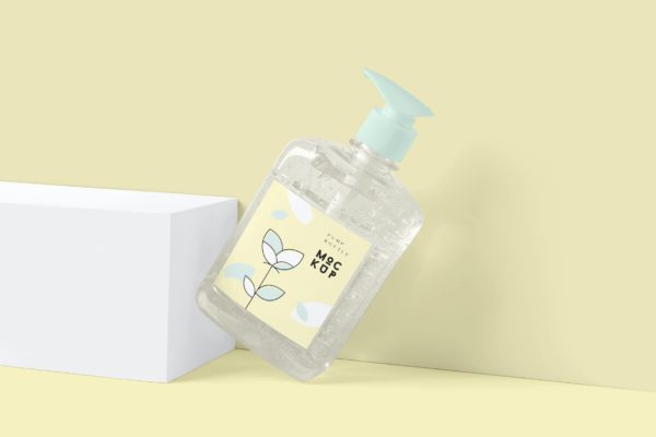 洗手液包装设计样机下载（PSD）