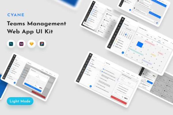 优雅而现代的团队管理和管理应用程序UI套件