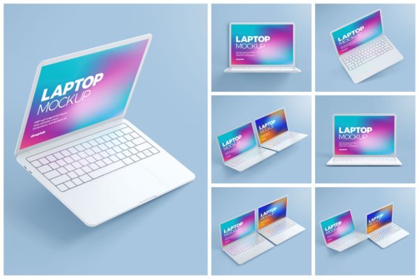 Macbook Pro 简约笔记本样机样机（PSD）