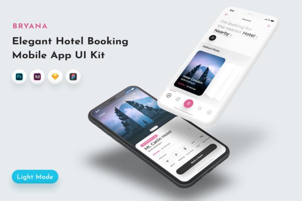 高端酒店预定 App UI Kit（SKETCH,XD,FIG,PSD）