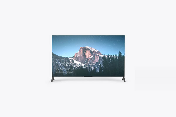 高分辨率的巨屏TV电视屏幕样机模板
