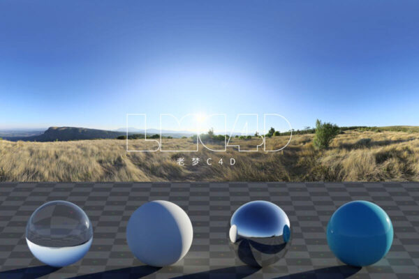 秋冬草原清晨阳光HDRI图片（HDR）