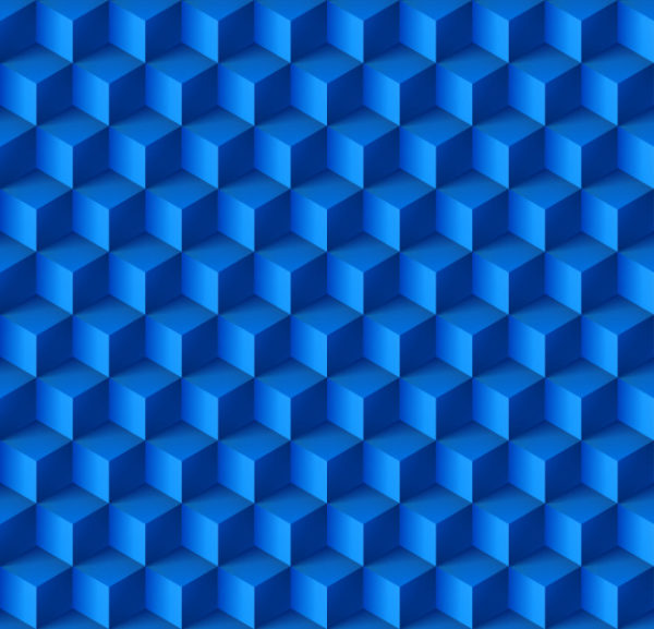 立体蓝色方块抽象几何背景矢量图 [eps]