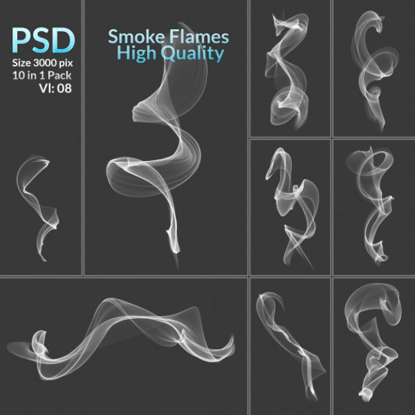高质量抽象烟雾素材[PSD]