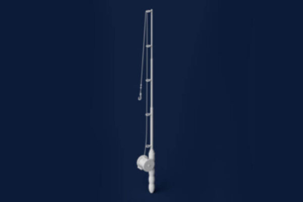 带线的钓鱼竿C4D模型下载（FBX）