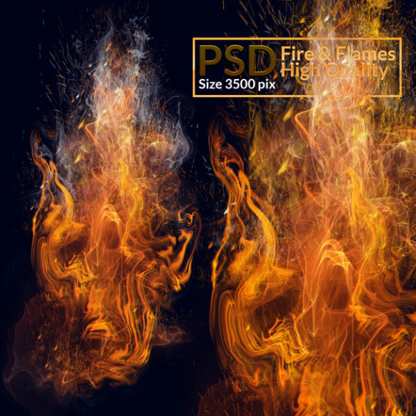 火焰特效框架素材[PSD]