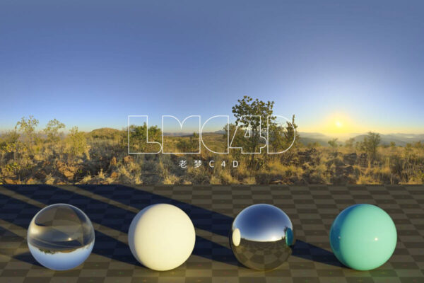 美丽的夕阳天空光线HDRI材质图（HDR）