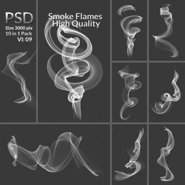透明的烟雾特效素材[PSD]