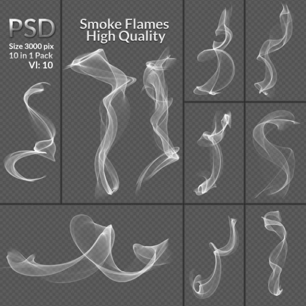 高品质的烟雾图层特效素材[PSD]
