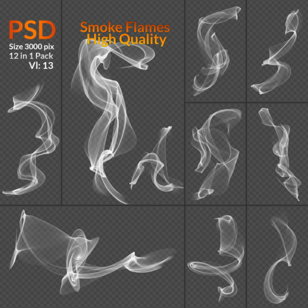 高质量的烟雾特效素材[PSD]