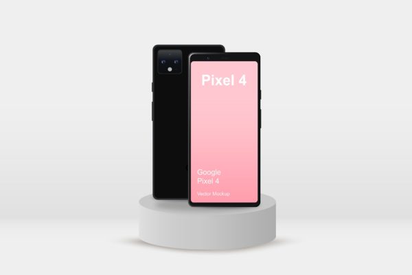 Google Pixel 4 安卓手机样机（PSD）