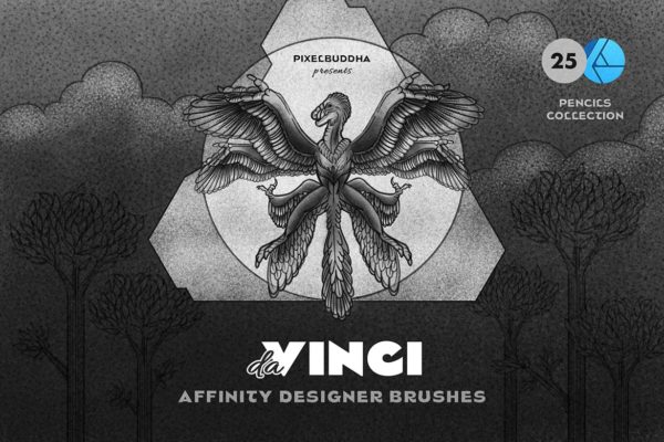 铅笔亲和力设计师affinity专用素描画笔下载（afbrushes）