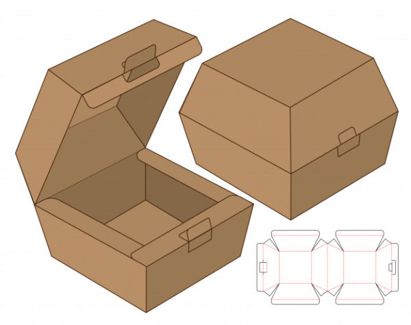 3D盒包装模切模板设计