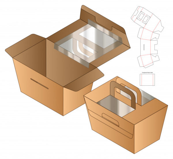 包装盒子结构立体模型