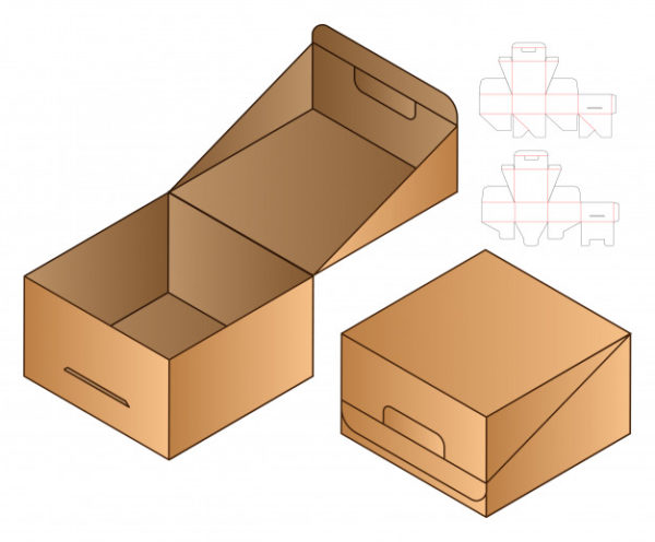 包装盒结构模切设计模板