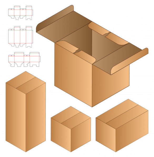 包装盒结构模切设计模板