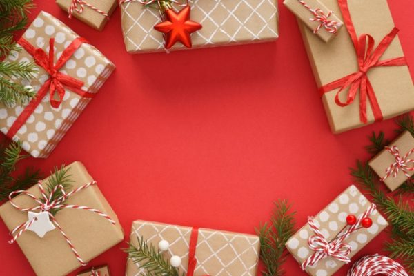 圣诞礼品盒和装饰框架[JPG]
