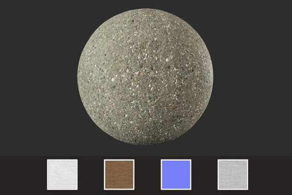 可以看到石子的磨损水泥地无缝材质贴图（JPG）