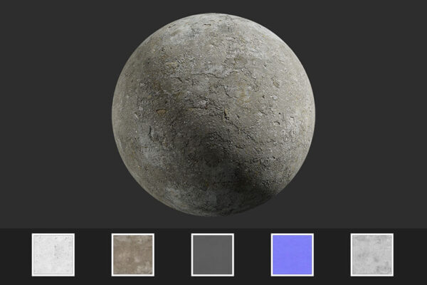 粗糙表面的石膏砖材质无缝贴图（JPG）