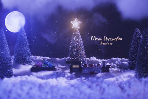 温馨圣诞故事Logo演示视频ae模板