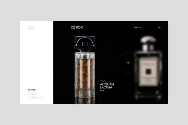 香水品牌网站产品页面模板[XD]