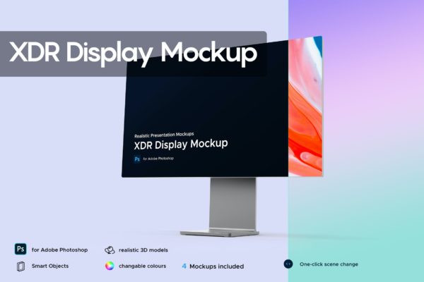 高端XDR显示器模型[PSD,PDF]