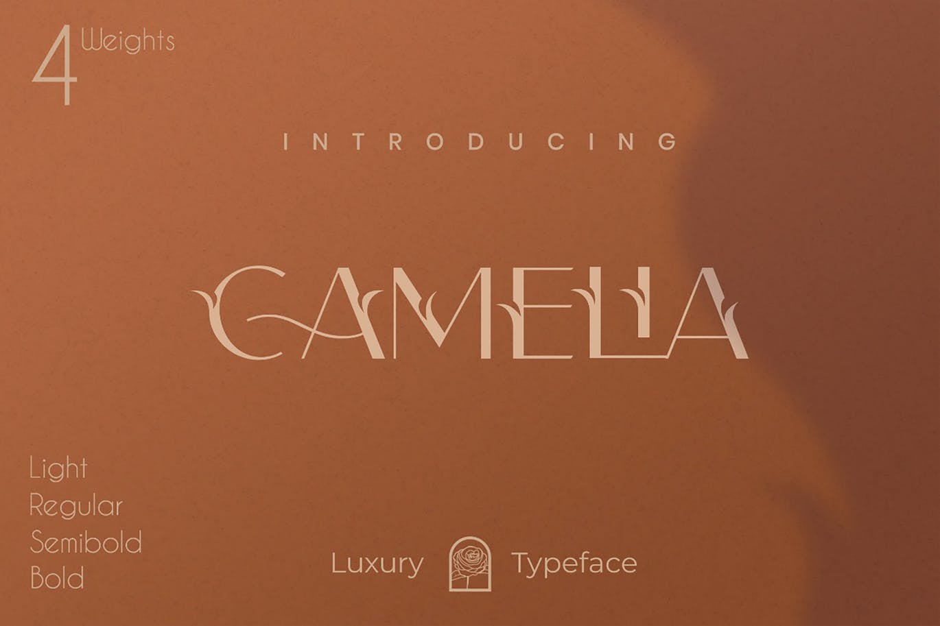 Camelia Sans-独特的花朵植物树叶英文字体免费下载