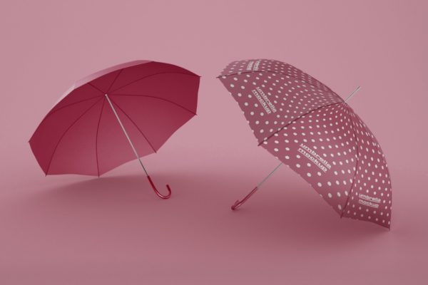 时尚品牌雨伞模型样机（PSD）