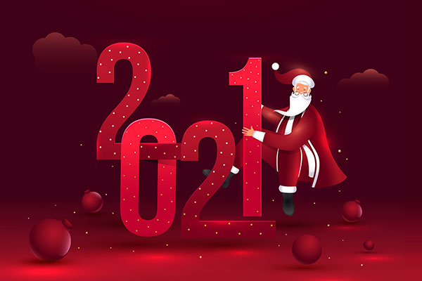 2021圣诞&新年必备广告设计元素素材包下载（EPS）