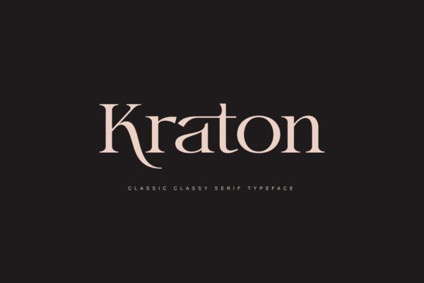 旨在美化您的Web和印刷设计项目精心设计的经典衬线字体-Kraton