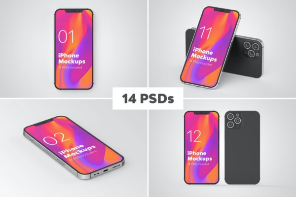 高端iPhone 12 手机产品样机[PSD]