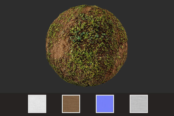 不饱满的棕泥叶绿叶草地贴图材质下载（JPG）