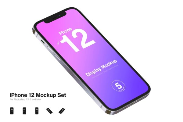 iPhone 12智能手机产品样机[PSD,JPG,PNG]