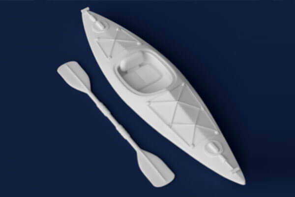 户外拓展风格皮划艇C4D模型下载（FBX）