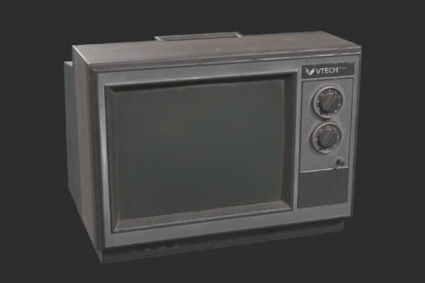 复古旧CRT电视机模型下载（FBX）