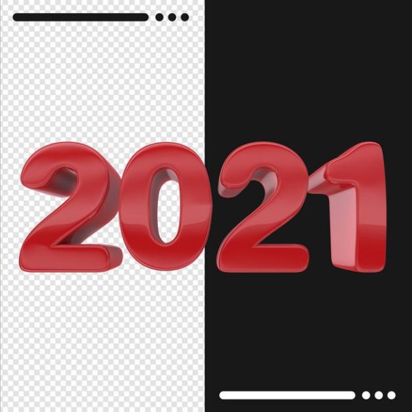2021新年快乐3D渲染素材[PSD]