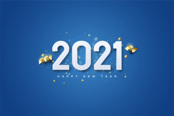 2021新年蓝色设计背景