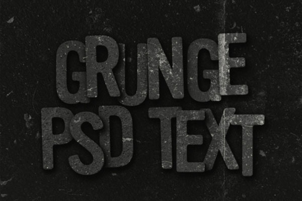 破旧粗糙的Grunge文字效果psd素材