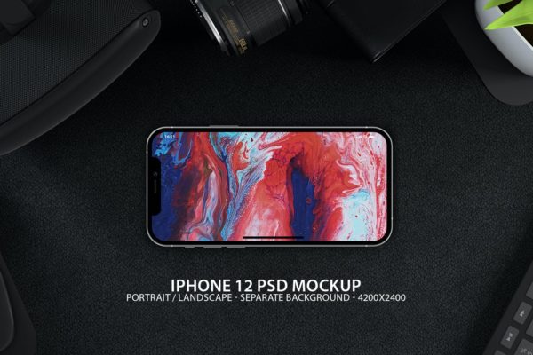 高品质的iPhone 12APP UI样机展示模型mockups