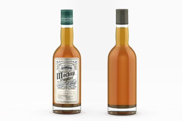 威士忌玻璃瓶产品模型[PSD]