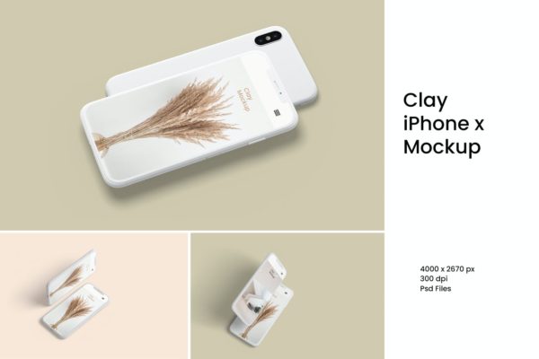 高品质的iPhone X APP UI样机展示模型mockups