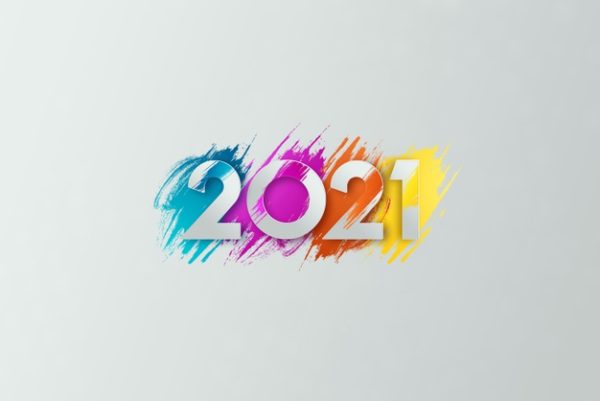 创意艺术2021彩色新年素材