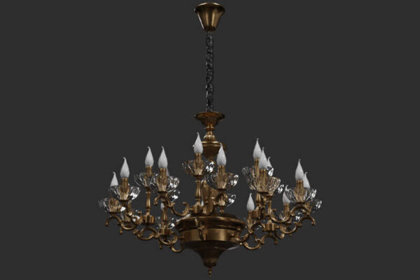 复古风格家装吊灯样机C4D模型下载（FBX）