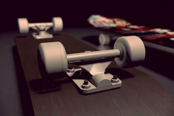 精细的滑板3D模型下载（C4D,OBJ,3DS,FBX）