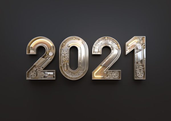 机械式2021数字新年素材
